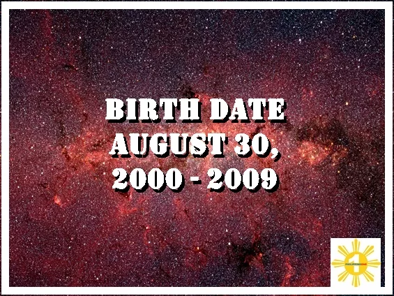 Birth Date August 30, 2000 - 2009 with Life Path Numbers